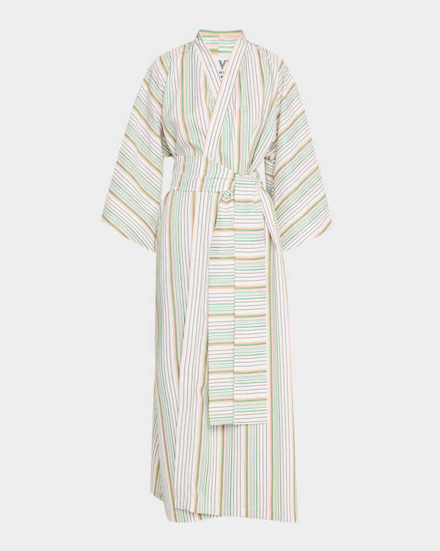 Striped Maxi Wrap Dress
